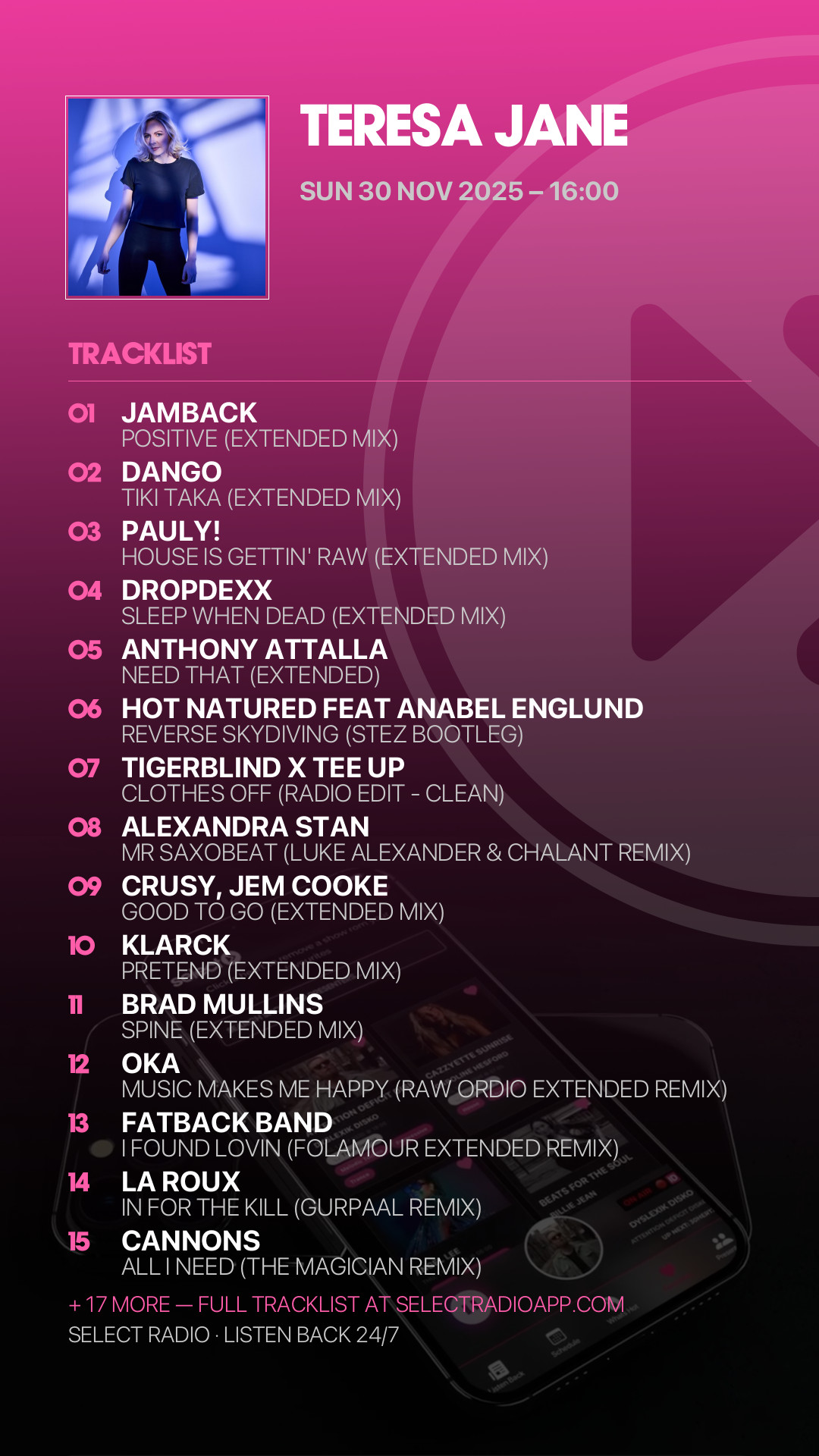 Tracklist Story Preview