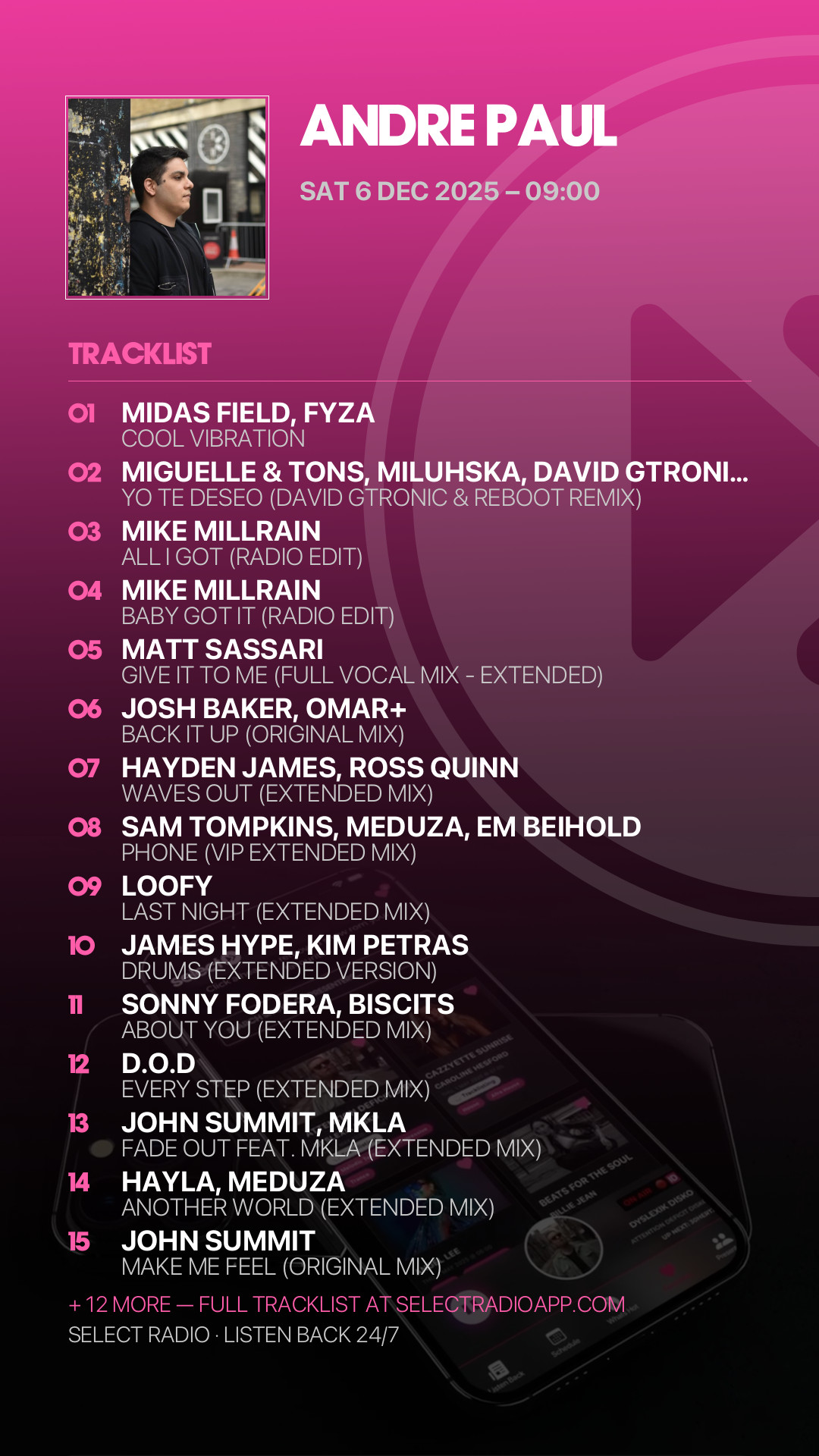 Tracklist Story Preview