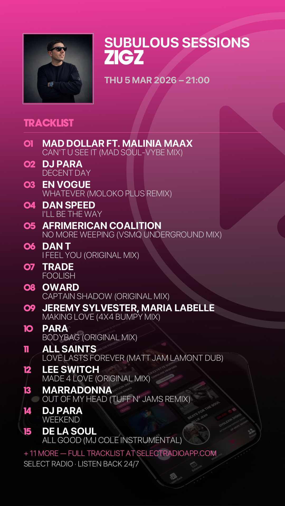 Tracklist Story Preview