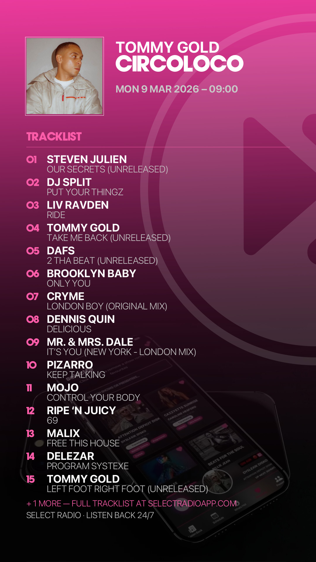 Tracklist Story Preview