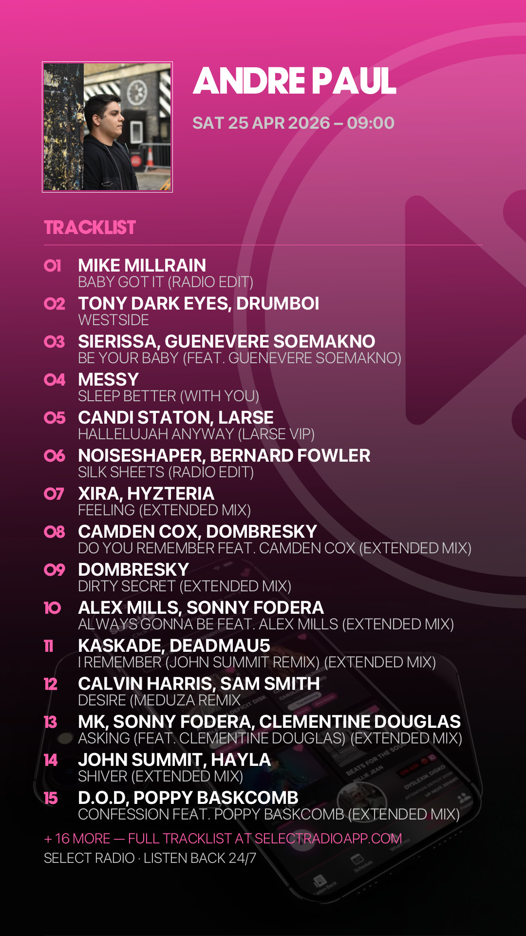 Tracklist Story Preview