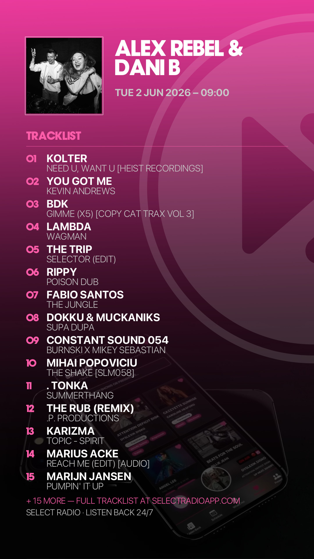 Tracklist Story Preview