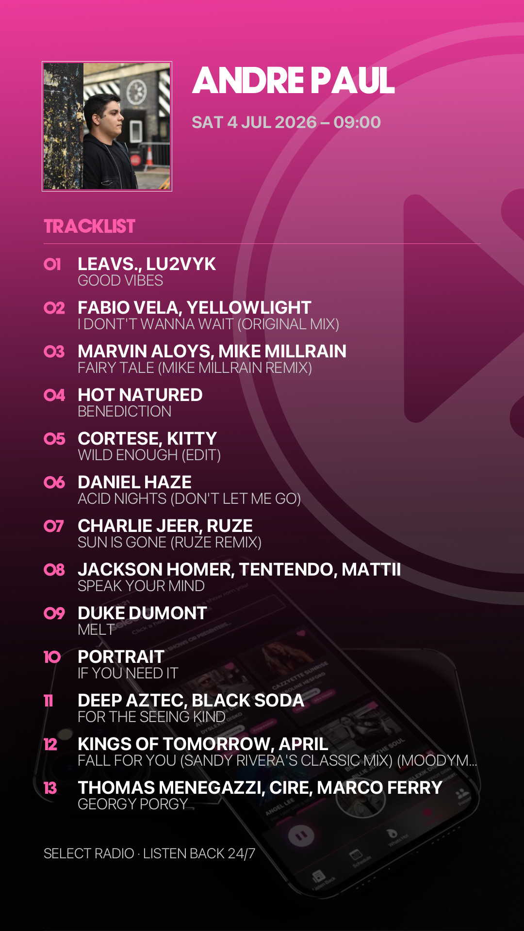 Tracklist Story Preview