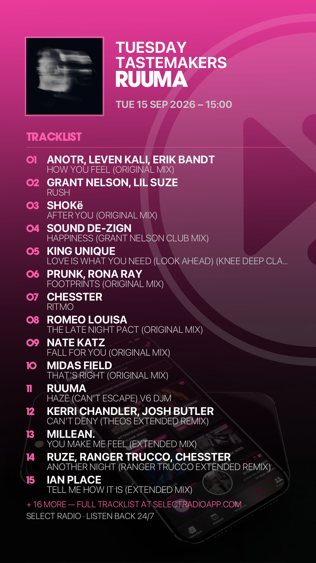 Tracklist Story Preview