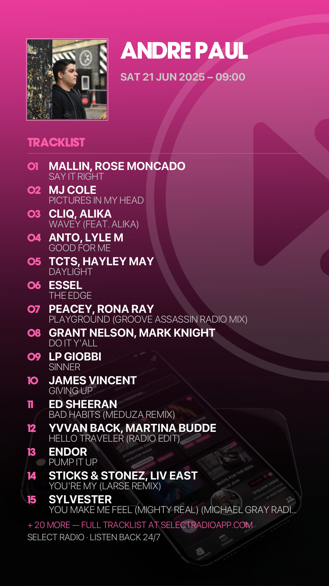 Tracklist Story Preview