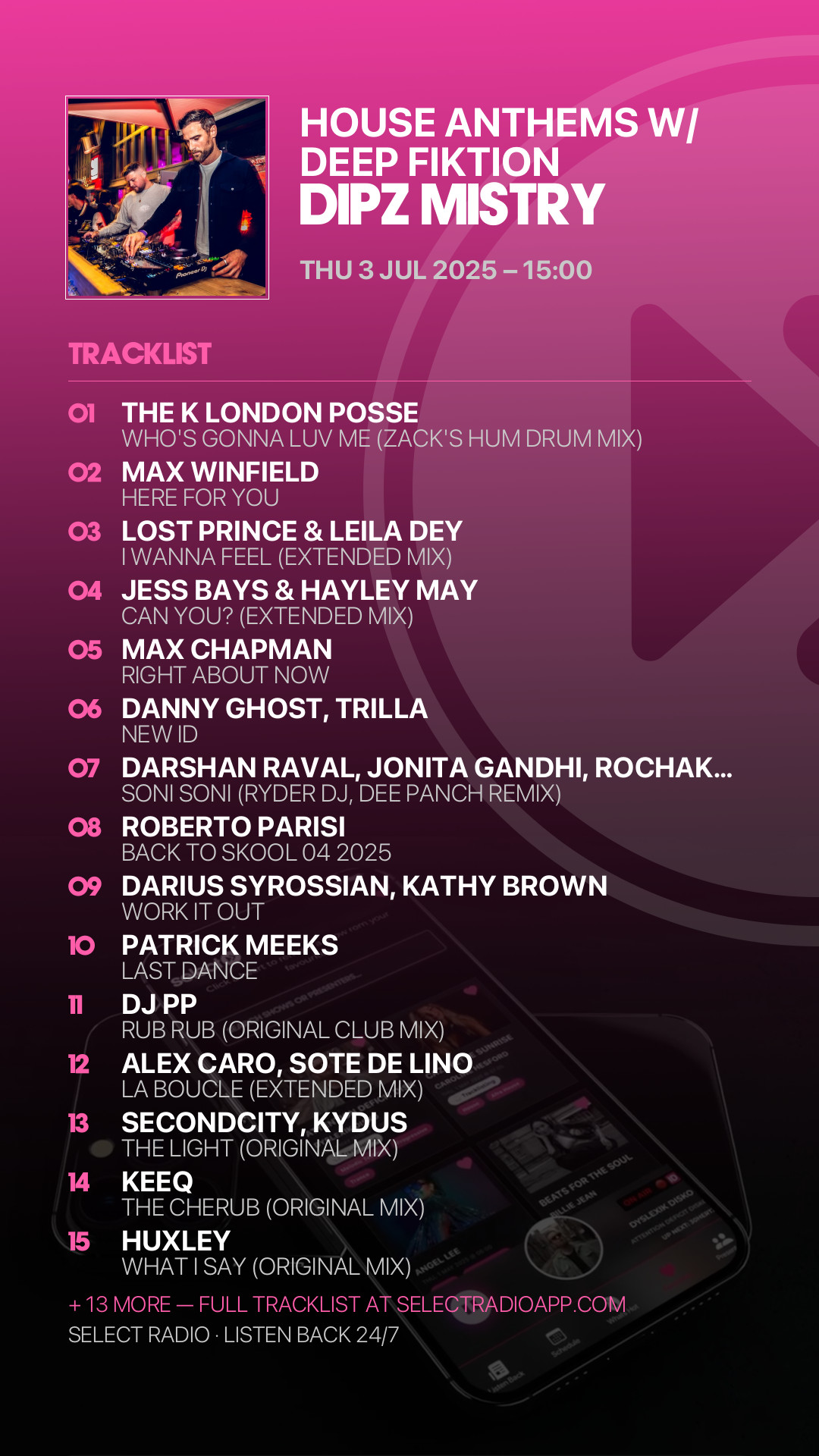 Tracklist Story Preview