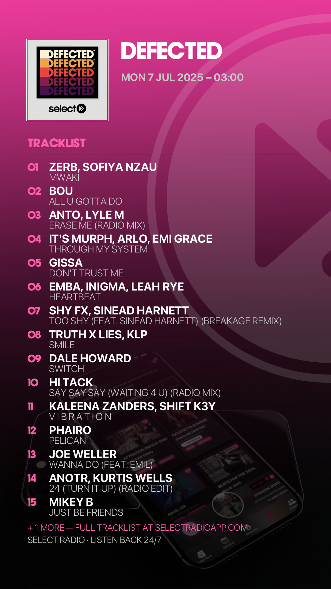 Tracklist Story Preview