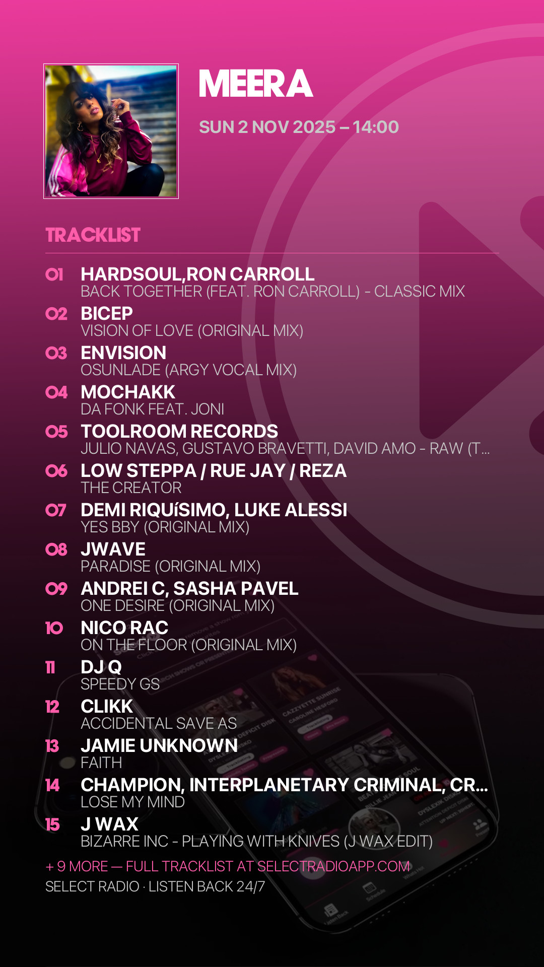 Tracklist Story Preview
